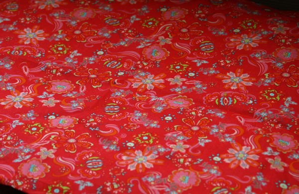 Bright floral detail fabric