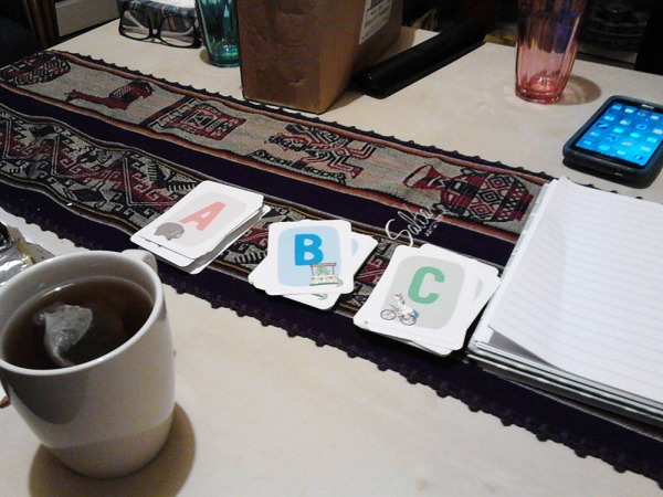 Randomise cards with a cup of tea